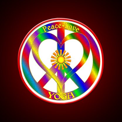 Peace Love Yoga Led Neon Sign For Wellness Space Rgb Color