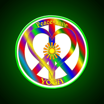 Peace Love Yoga Led Neon Sign For Wellness Space Rgb Color - Shineneon