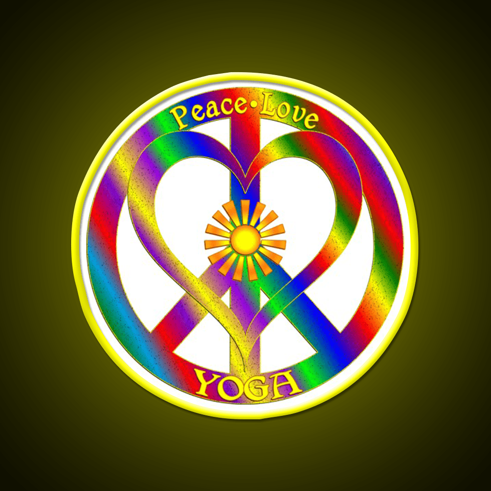 Peace Love Yoga Led Neon Sign For Wellness Space Rgb Color - Shineneon