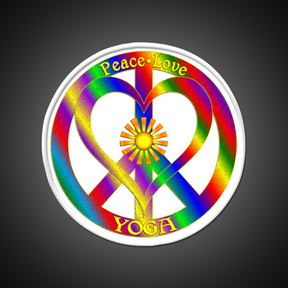 Peace Love Yoga Led Neon Sign For Wellness Space Rgb Color