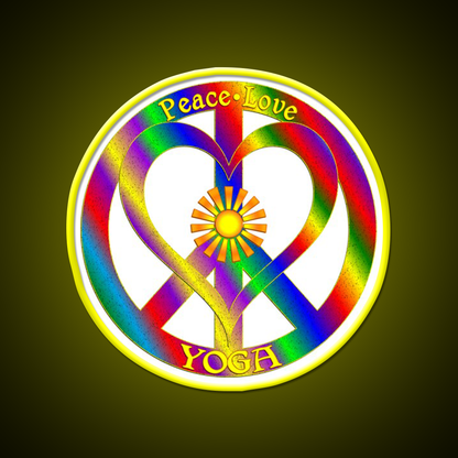 Peace Love Yoga Led Neon Sign For Wellness Space Rgb Color