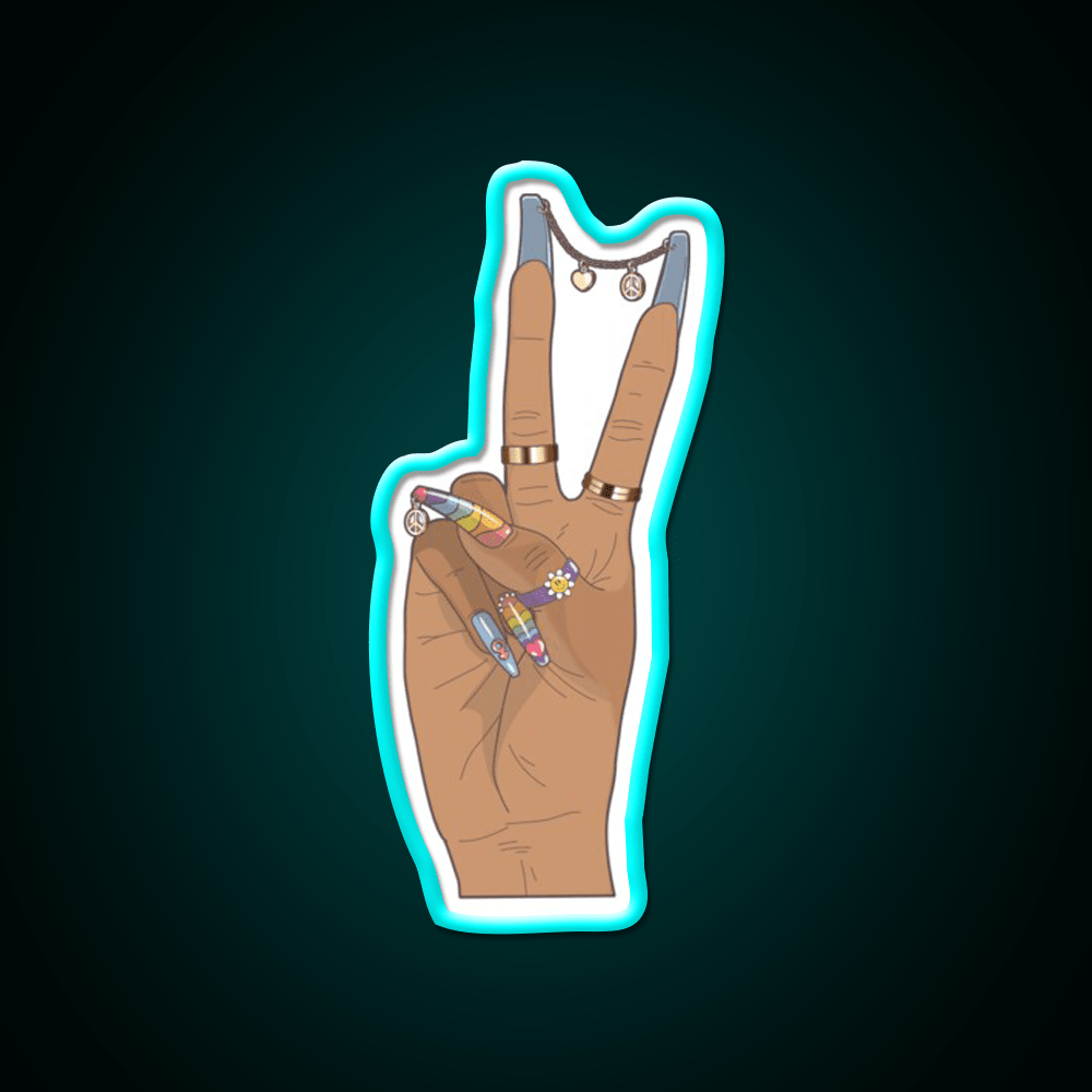 Peace Nail Salon Led Neon Sign Rgb Color - Shineneon