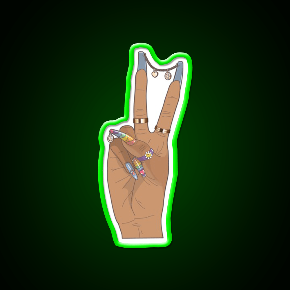 Peace Nail Salon Led Neon Sign Rgb Color - Shineneon