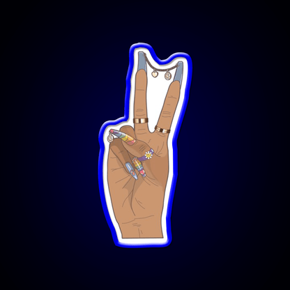 Peace Nail Salon Led Neon Sign Rgb Color - Shineneon