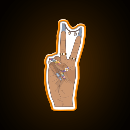 Peace Nail Salon Led Neon Sign Rgb Color - Shineneon