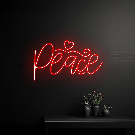 Peace Neon Sign