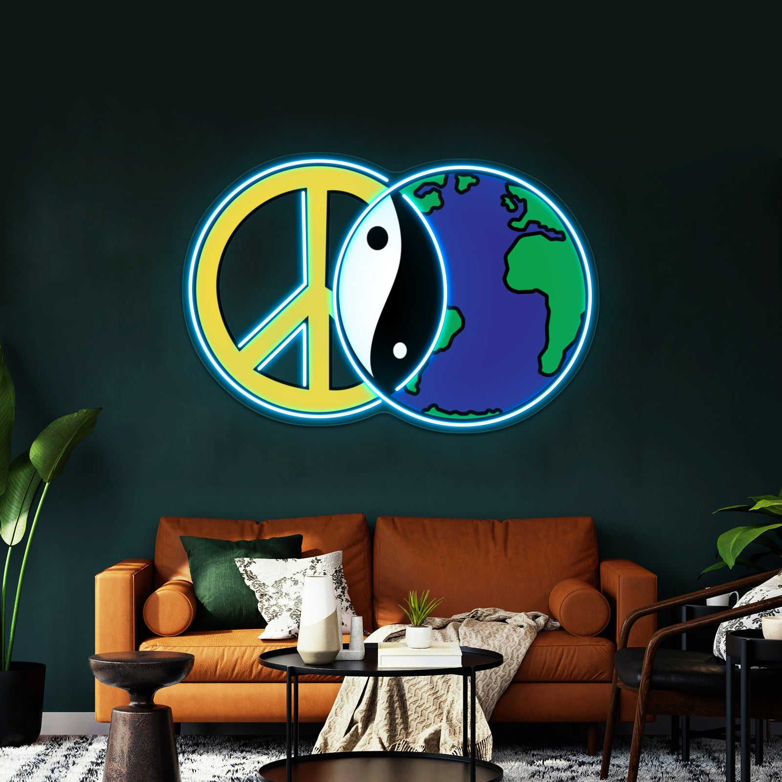 Peace On Earth Artwork Neon Wall Sign | Shineneon