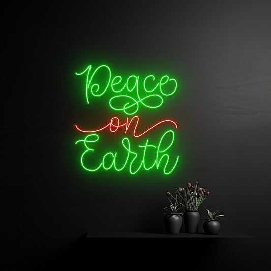 Peace On Earth Neon Sign