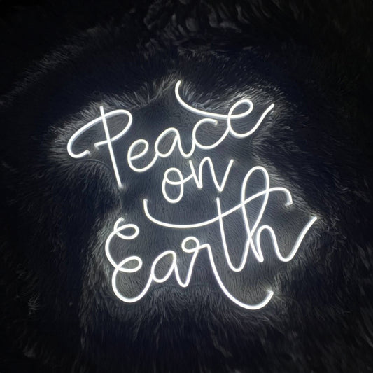 Peace On Earth Neon Sign Peace On Earth Led Sign