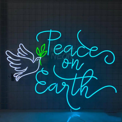 Peace On Earth With Dove Led Neon Sign | Shineneon