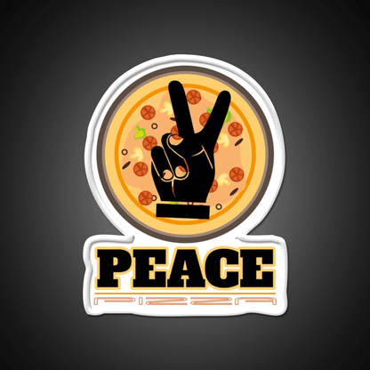 Peace Pizza Fast Food Led Neon Sign For Burger Place Rgb Color - Shineneon