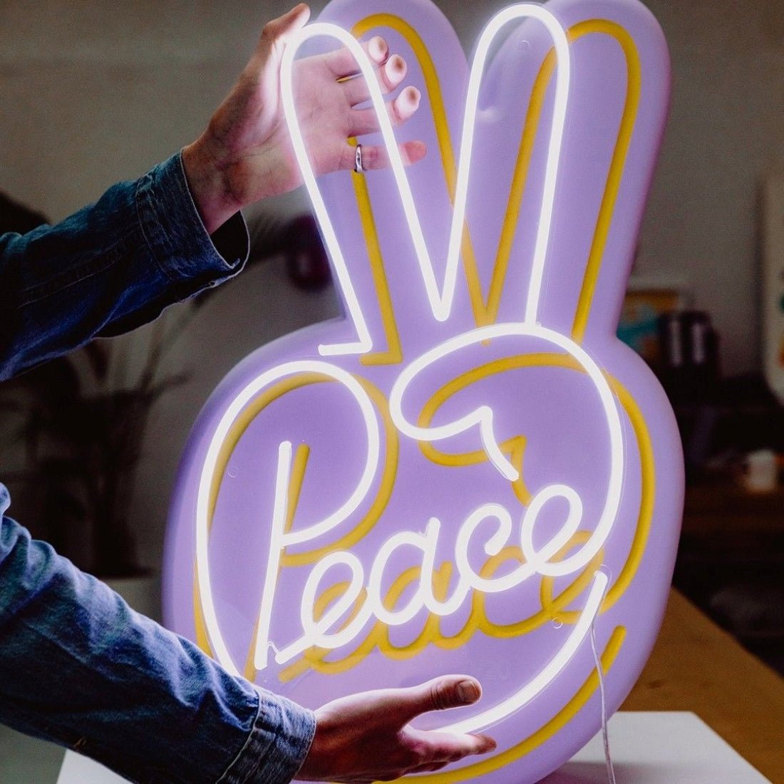 Peace Sign Led Sign Business Neon Sign - Shineneon
