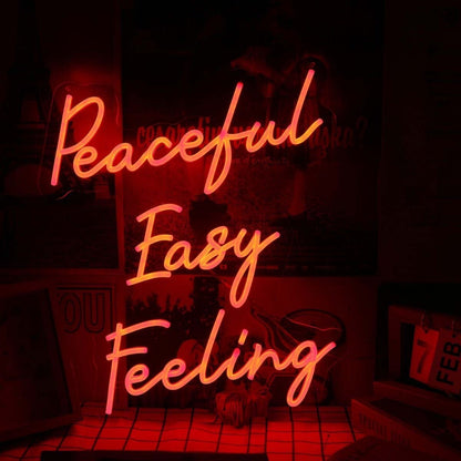 Peaceful Easy Feeling Red Led Neon Sign - Shineneon