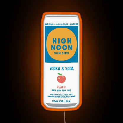 Peach High Noon Rgb Led Neon Sign Pop Wall Art - Shineneon
