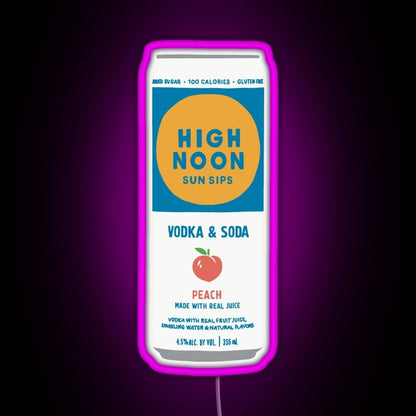 Peach High Noon Rgb Led Neon Sign Pop Wall Art - Shineneon