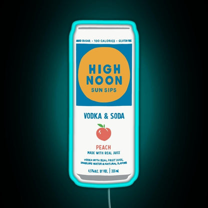Peach High Noon Rgb Led Neon Sign Pop Wall Art - Shineneon