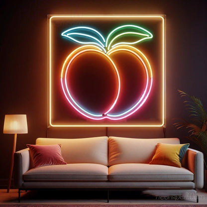 Peach Orange Green Led Neon Sign For Modern Living Room Decor | Shineneon