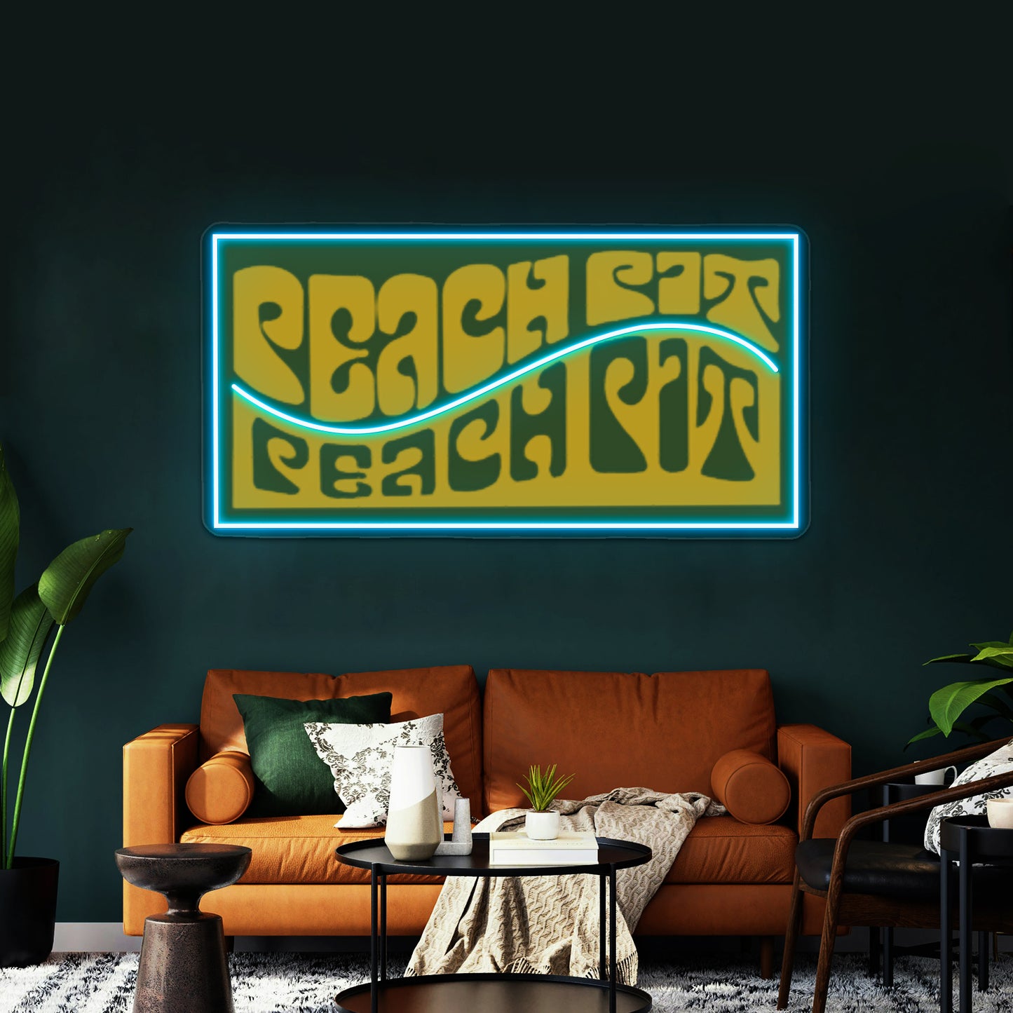 Peach Pit Artwork Neon Wall Sign