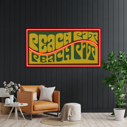 Peach Pit Artwork Neon Wall Sign