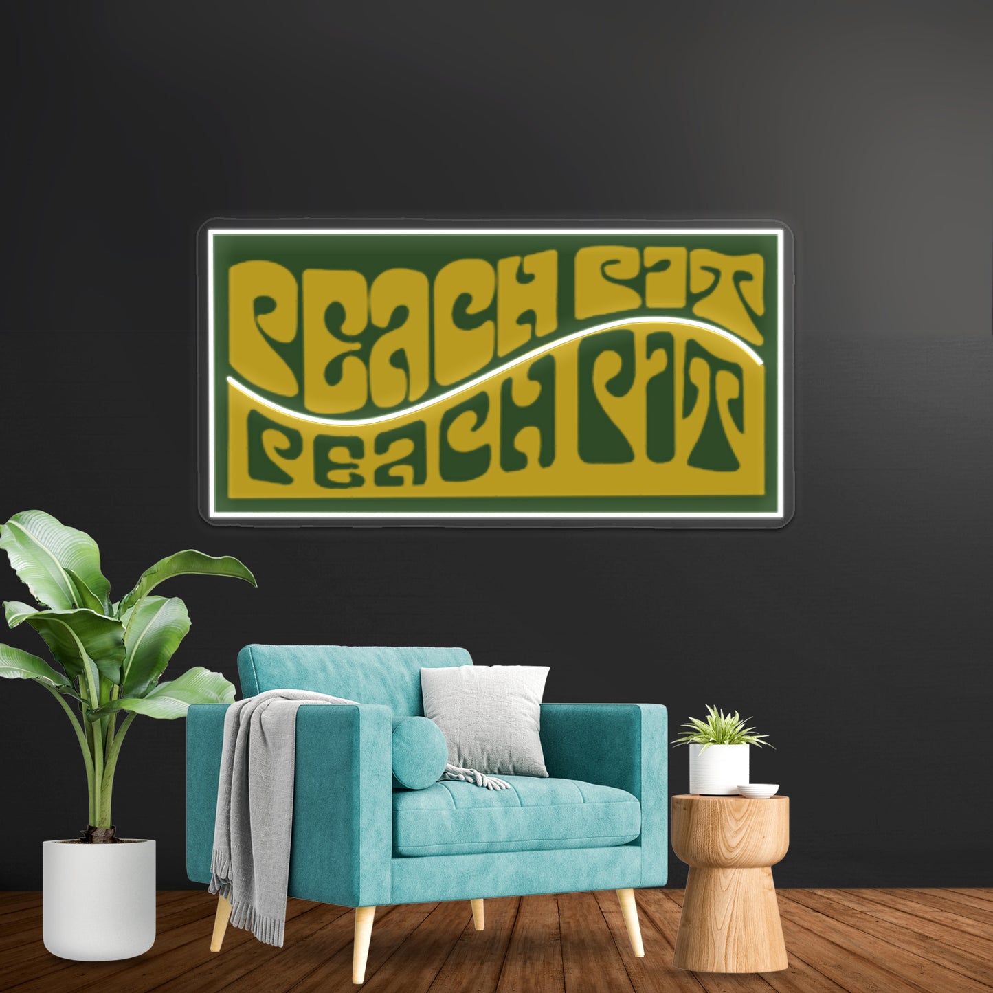 Peach Pit Artwork Neon Wall Sign