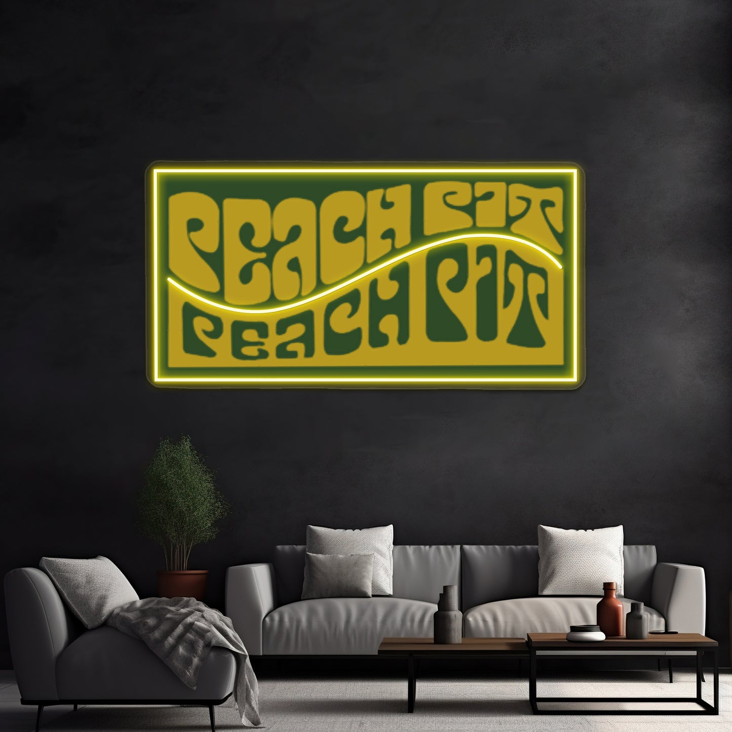 Peach Pit Artwork Neon Wall Sign