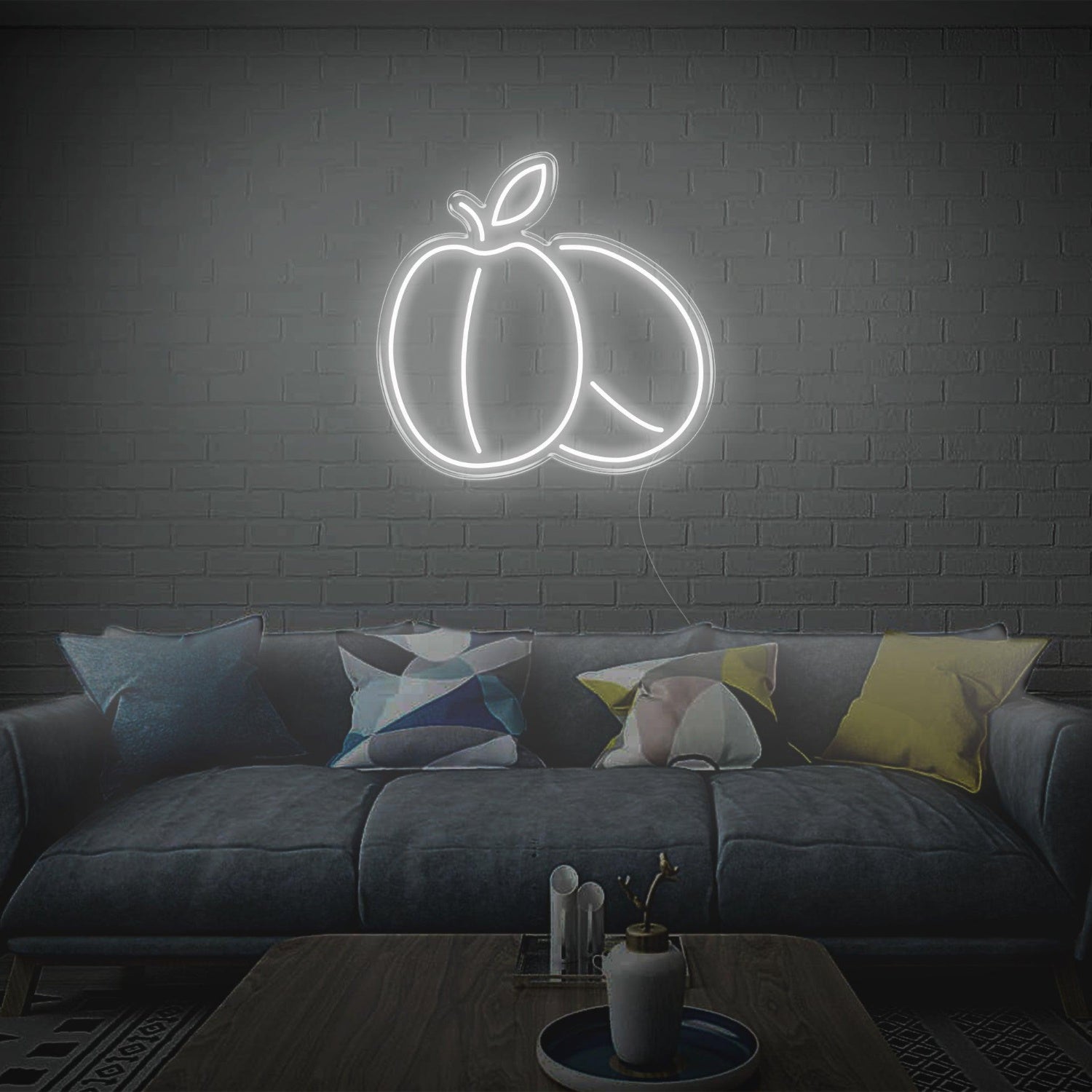Peach V2 Red Apple Led Neon Sign For Indoor And Commercial Decor | Shineneon