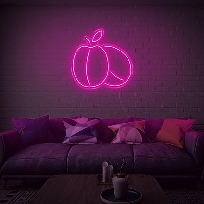 Peach V2 Red Apple Led Neon Sign For Indoor And Commercial Decor | Shineneon