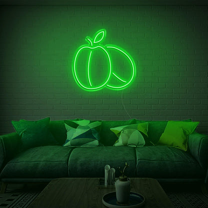 Peach V2 Red Apple Led Neon Sign For Indoor And Commercial Decor | Shineneon
