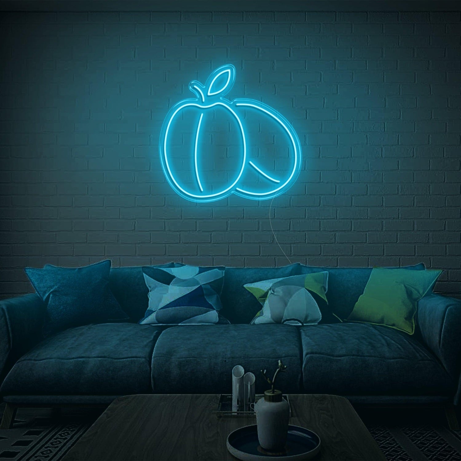 Peach V2 Red Apple Led Neon Sign For Indoor And Commercial Decor | Shineneon