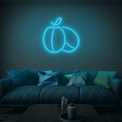 Peach V2 Red Apple Led Neon Sign For Indoor And Commercial Decor | Shineneon