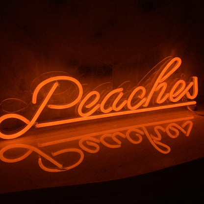 Peaches Led Neon Sign Wall Art | Shineneon