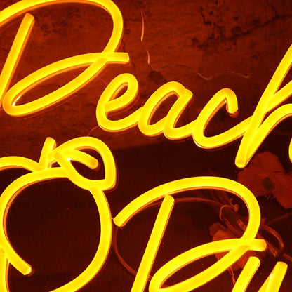 Peaches Pub Orange Led Neon Sign - Shineneon