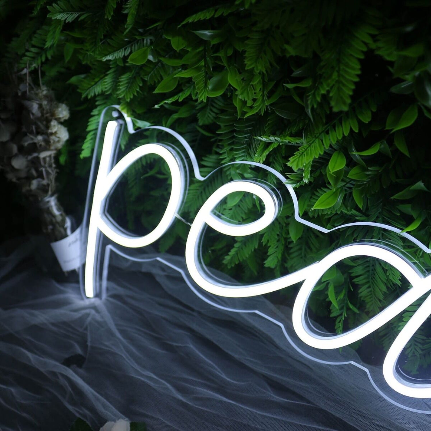 Peaches White Custom Led Neon Sign | Shineneon