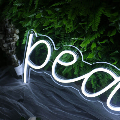 Peaches White Custom Led Neon Sign | Shineneon