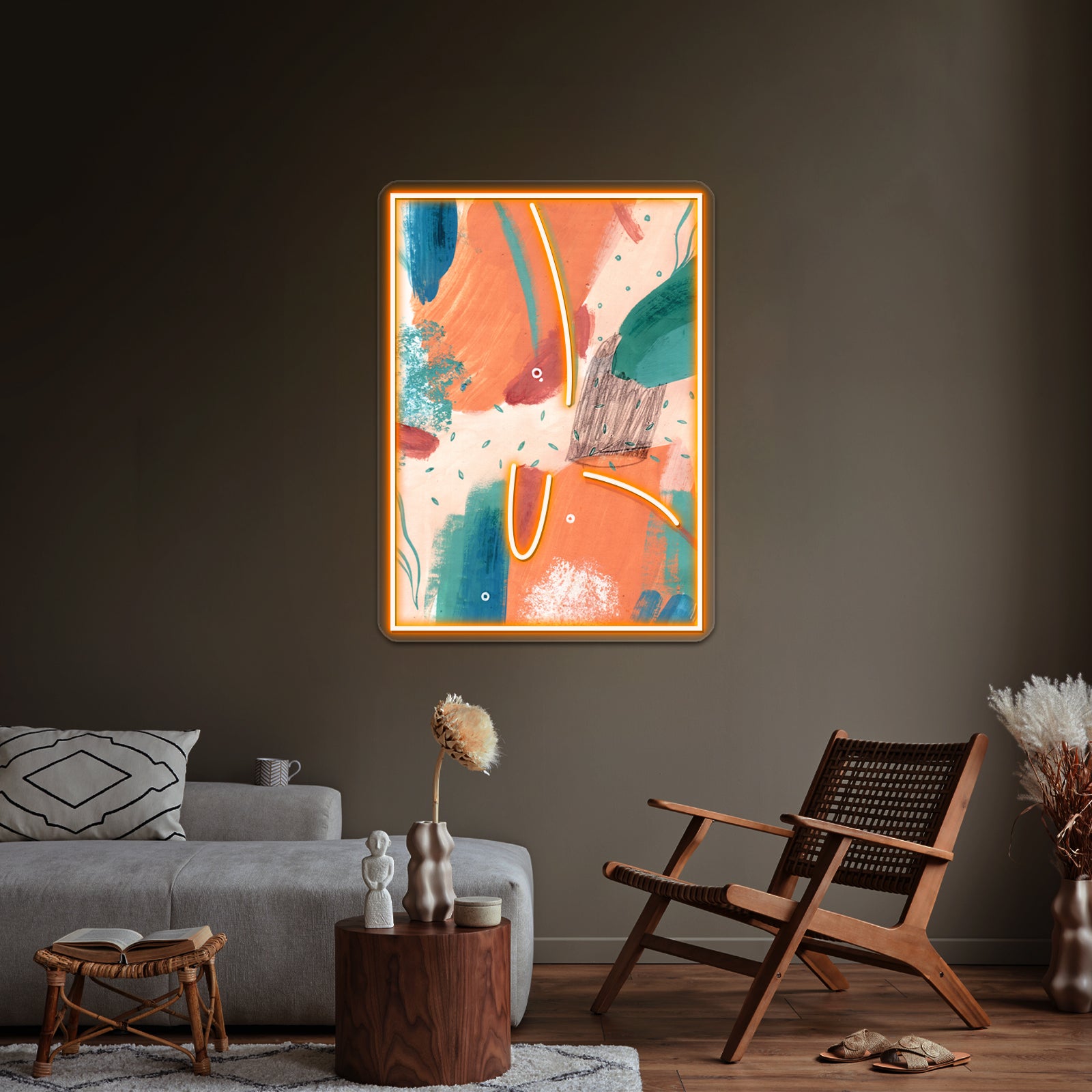 Peachy Abstraction No3 Wall Artwork Neon Signs | Shineneon
