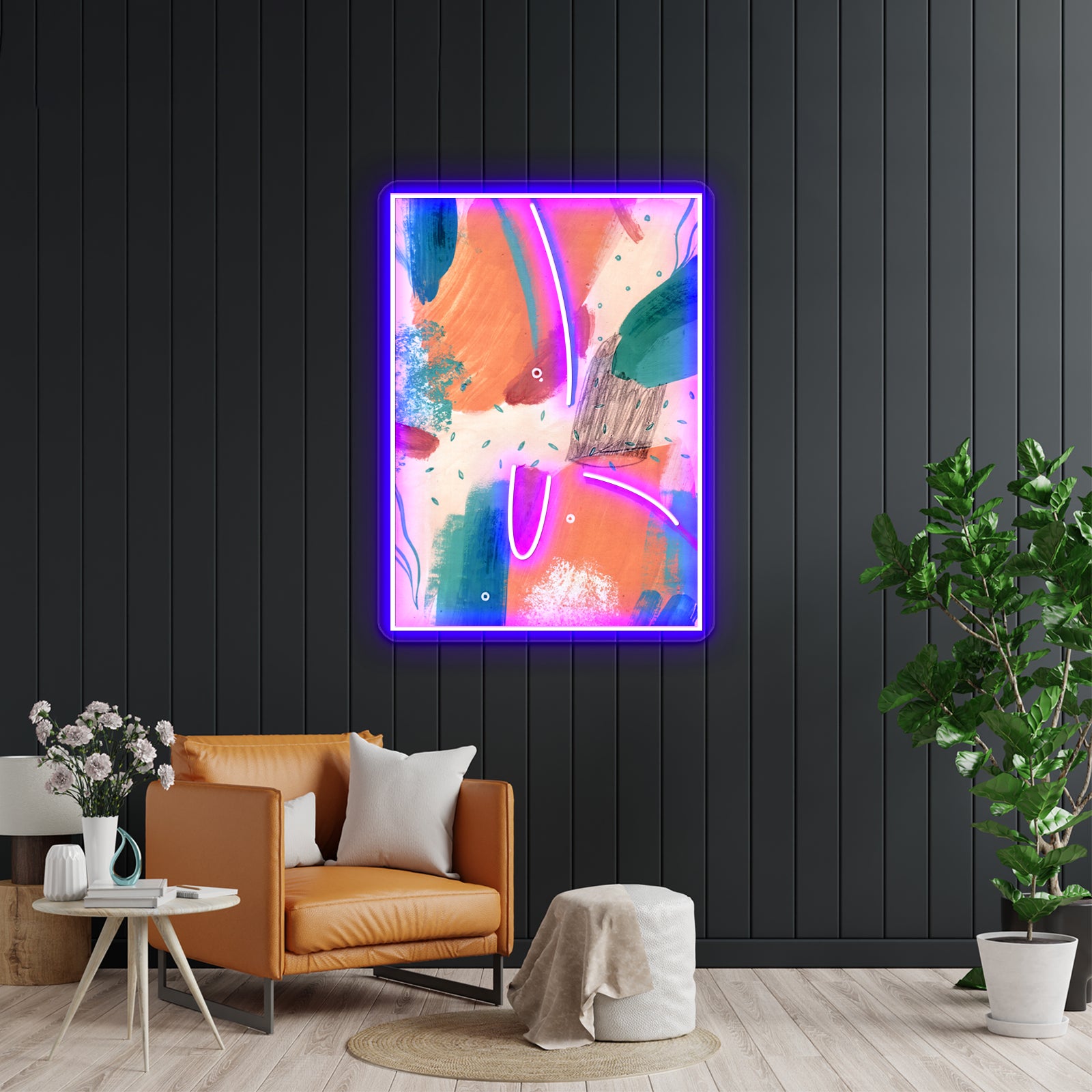 Peachy Abstraction No3 Wall Artwork Neon Signs | Shineneon