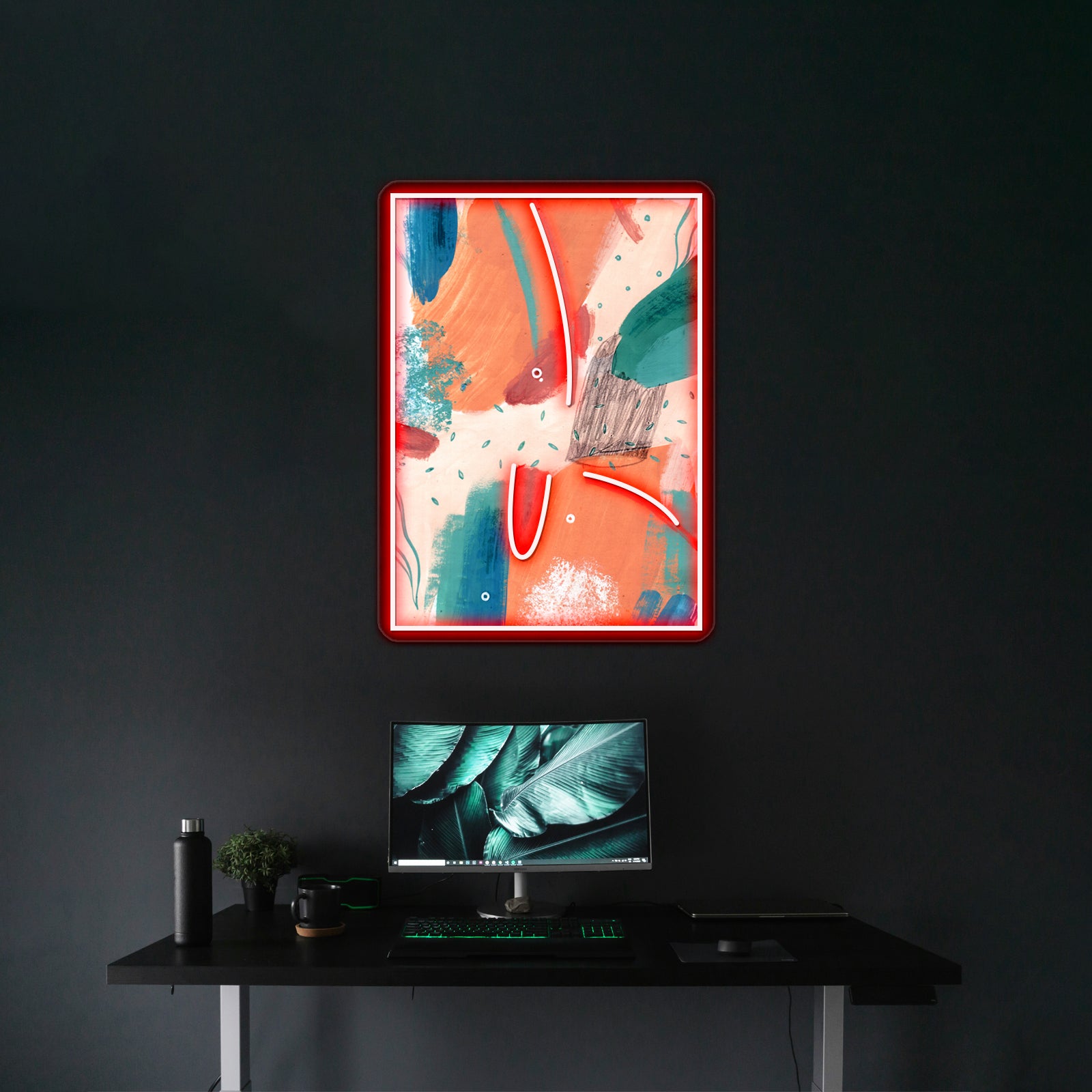 Peachy Abstraction No3 Wall Artwork Neon Signs | Shineneon