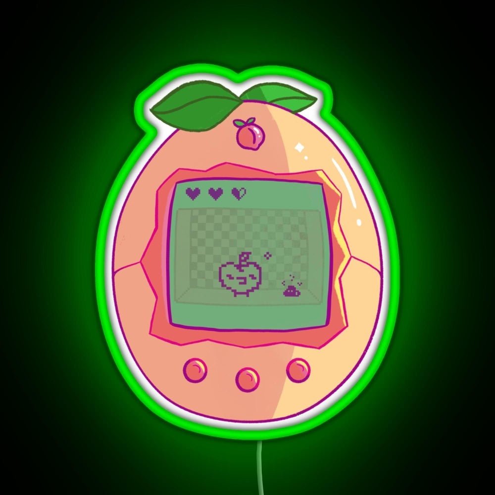 Peachy Tamagotchi Rgb Led Neon Sign Pop Wall Art - Shineneon