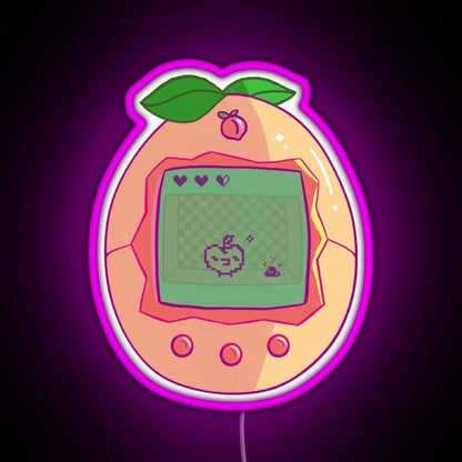 Peachy Tamagotchi Rgb Led Neon Sign Pop Wall Art - Shineneon