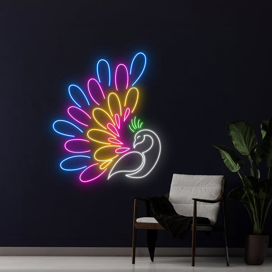 Peacock Neon Light