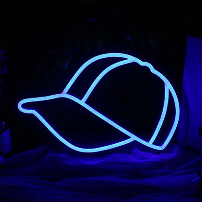 Peaked Cap Blue Neon Led Sign | Shineneon