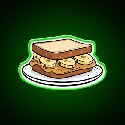 Peanut Butter And Banana Sandwich Snack Food Led Neon Sign Rgb Color - Shineneon