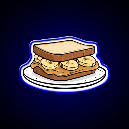 Peanut Butter And Banana Sandwich Snack Food Led Neon Sign Rgb Color - Shineneon