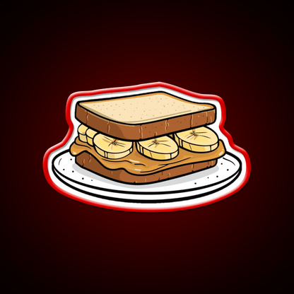 Peanut Butter And Banana Sandwich Snack Food Led Neon Sign Rgb Color - Shineneon