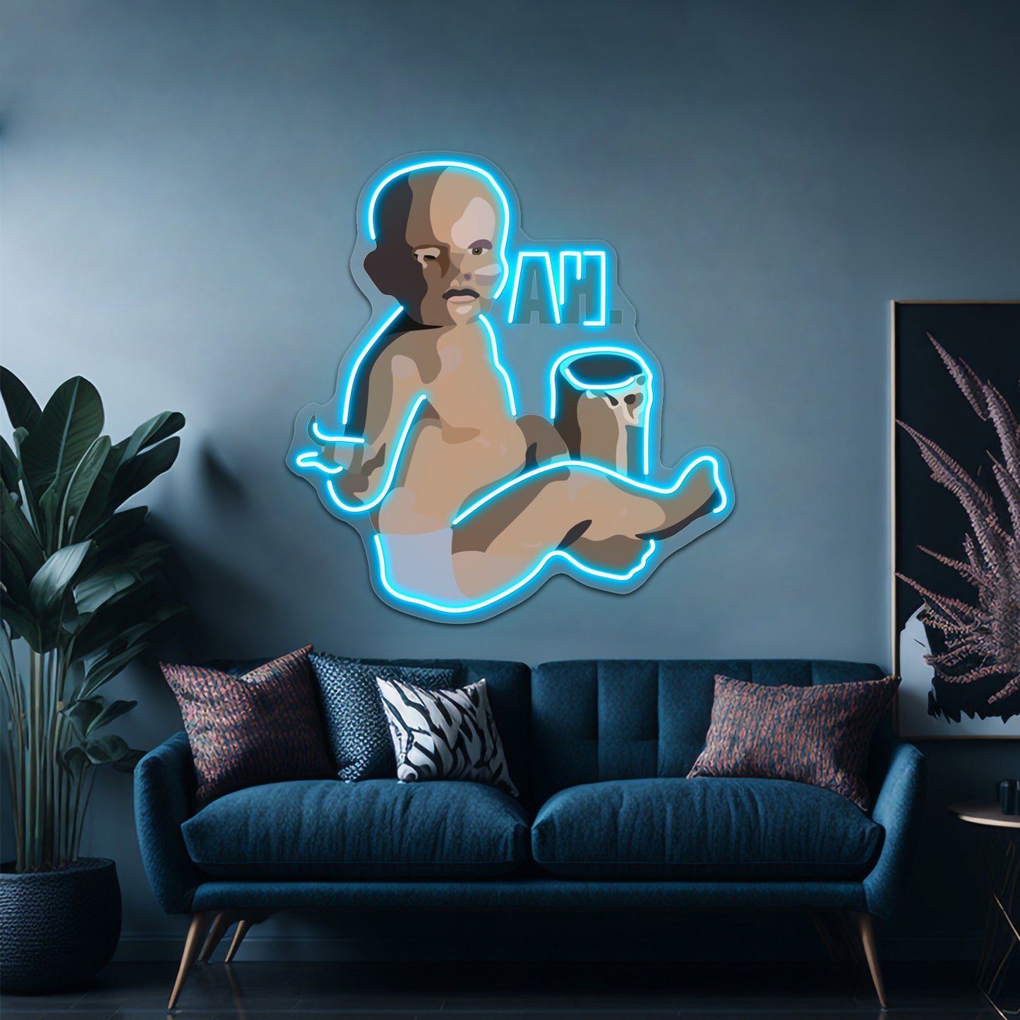 Peanut Butter Baby Artwork Neon Wall Sign