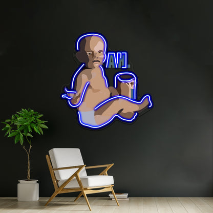 Peanut Butter Baby Artwork Neon Wall Sign