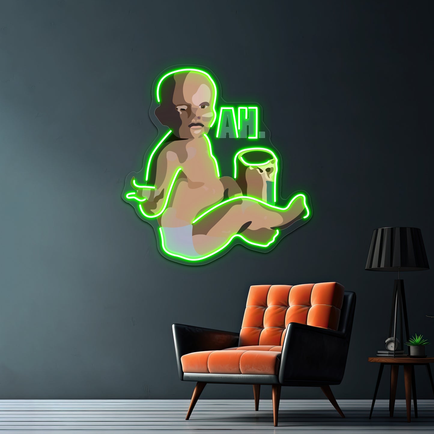 Peanut Butter Baby Artwork Neon Wall Sign