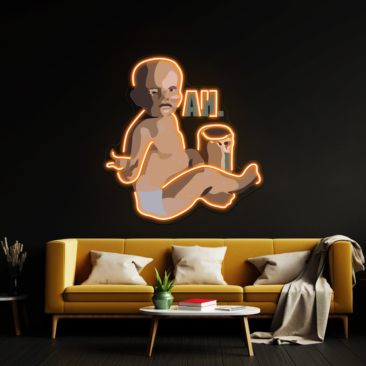 Peanut Butter Baby Artwork Neon Wall Sign