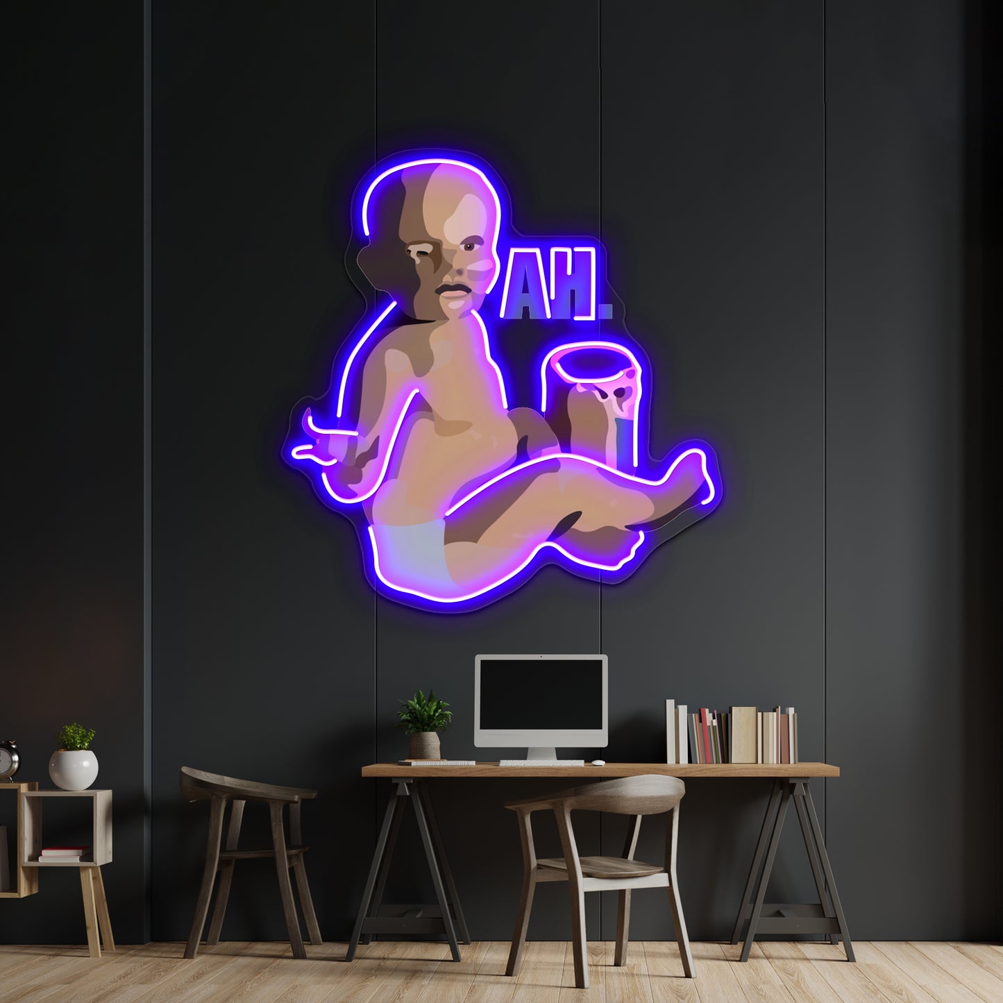 Peanut Butter Baby Artwork Neon Wall Sign