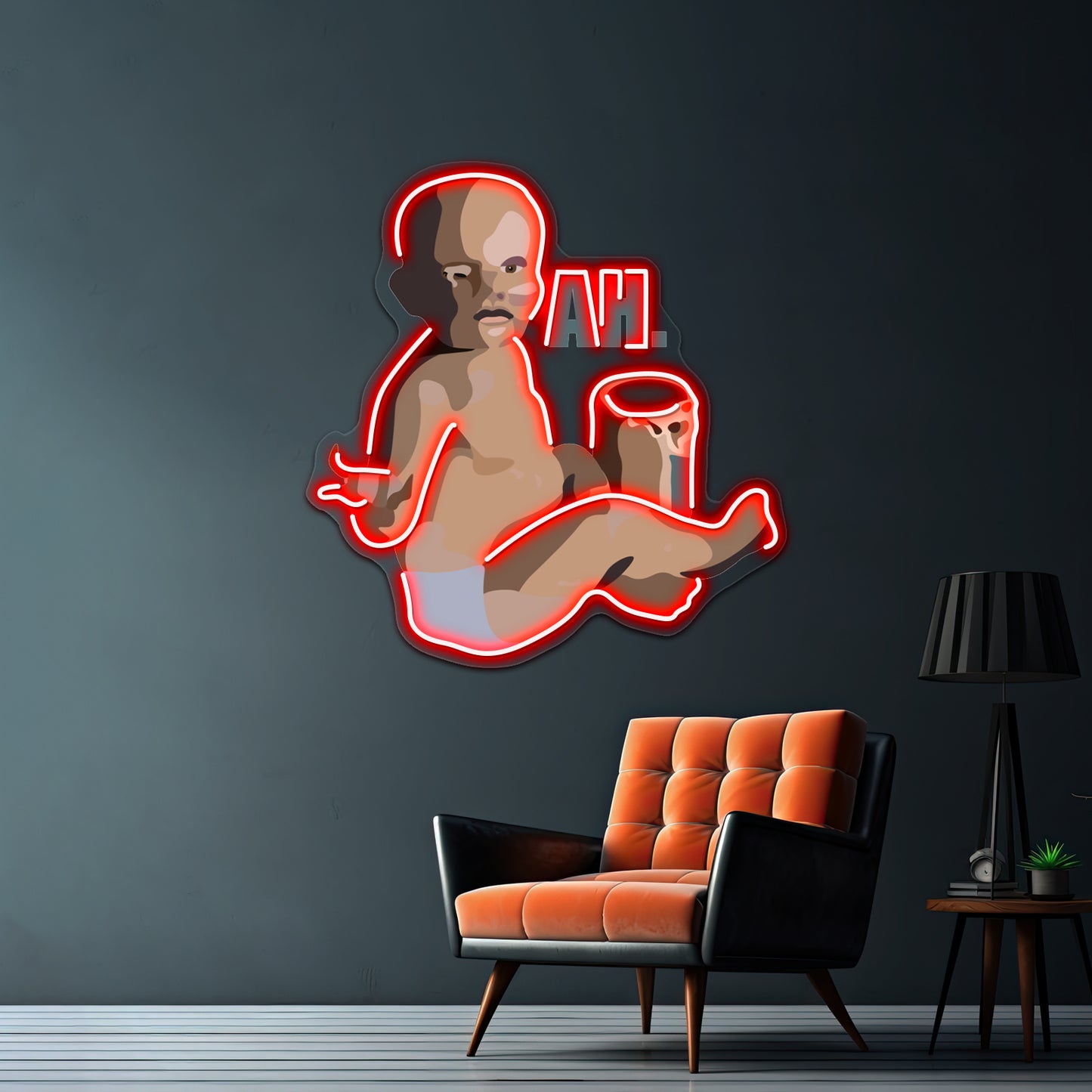 Peanut Butter Baby Artwork Neon Wall Sign